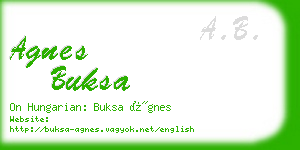 agnes buksa business card